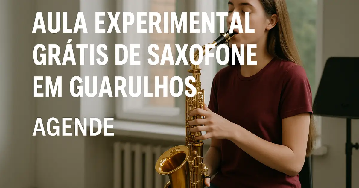 Aula grátis de saxofone para mulheres