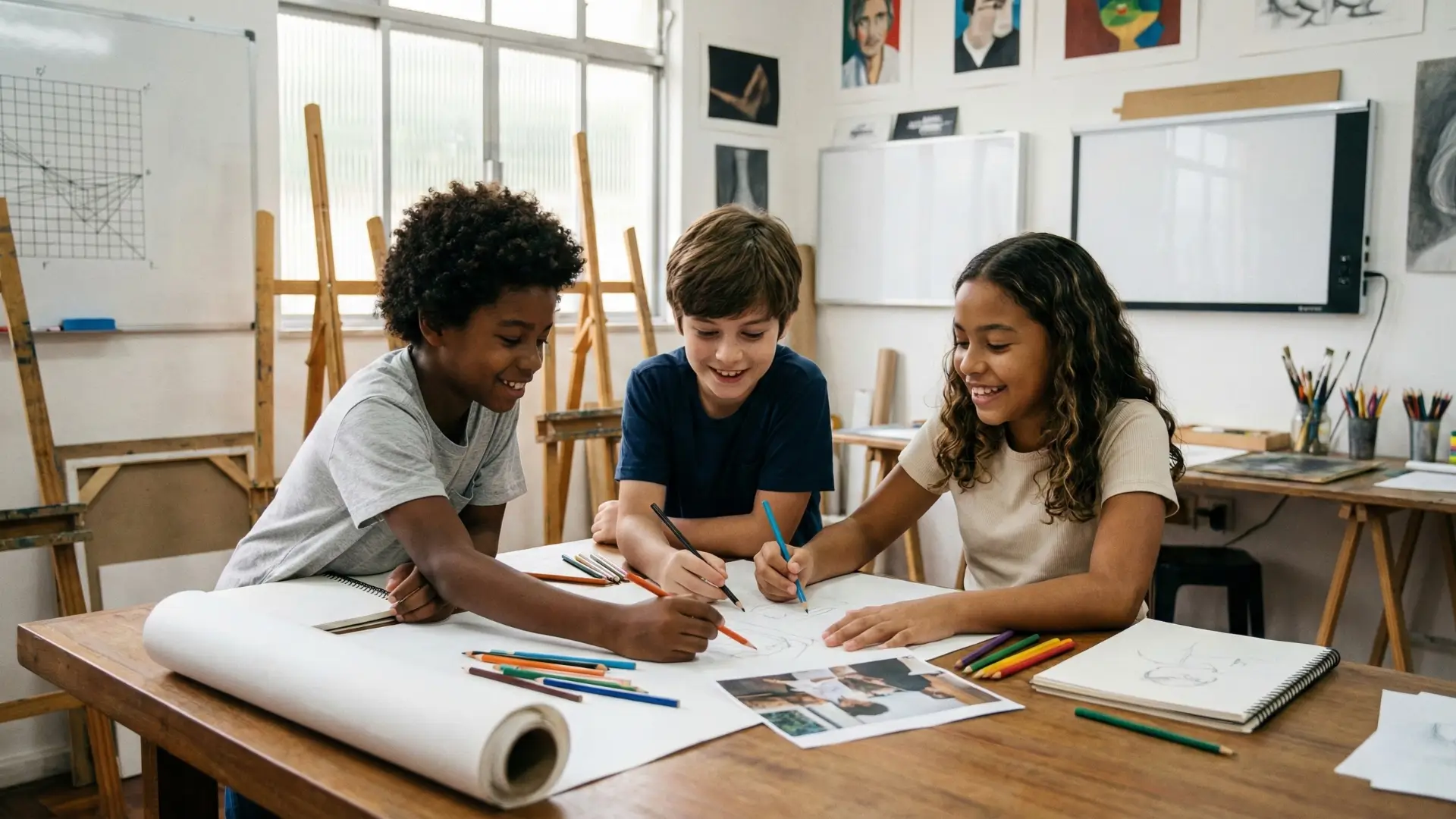 O desenho convida o jovem a explorar novas ideias