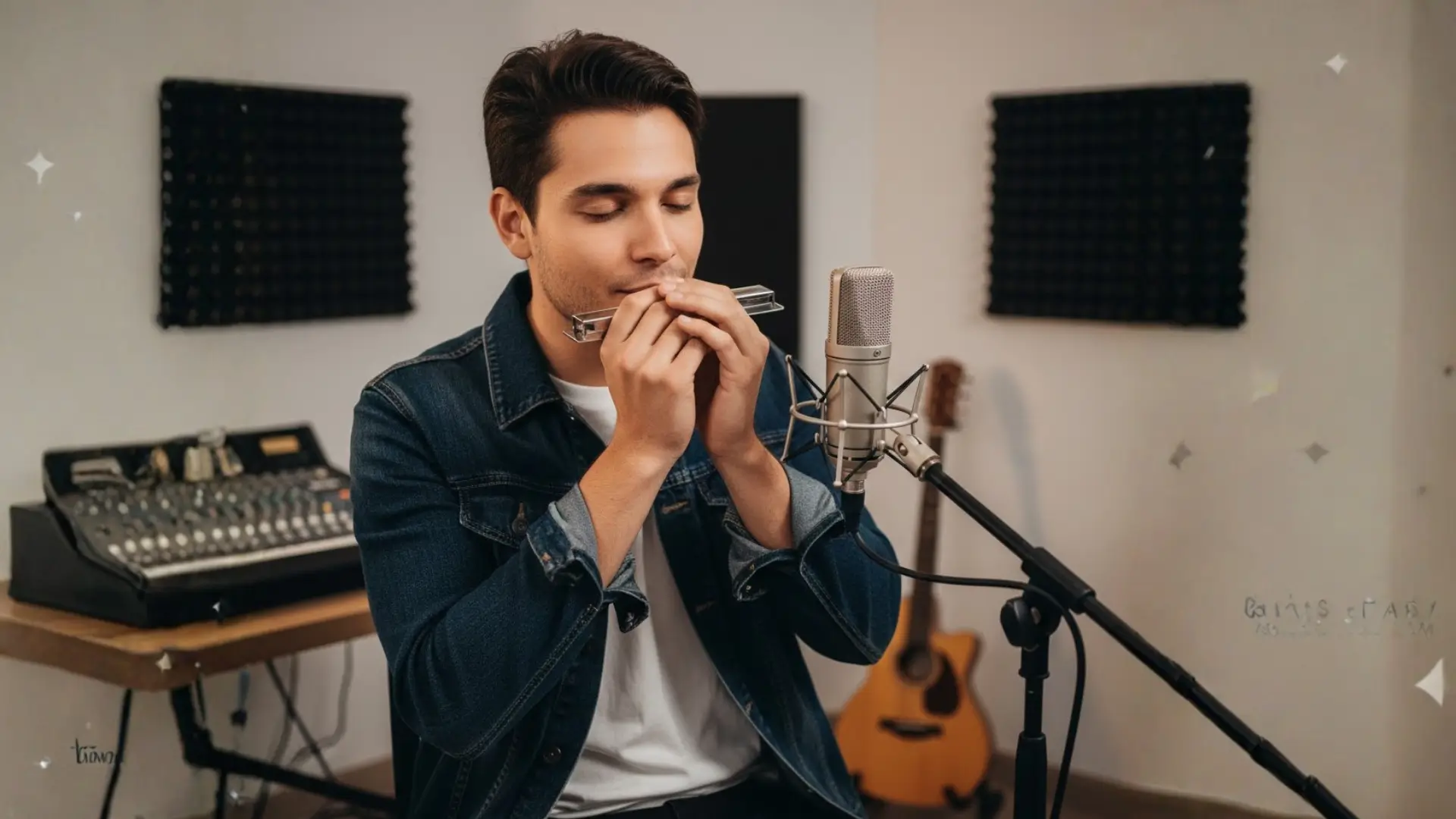 jovem tocando gaita com técnica na M-Arts