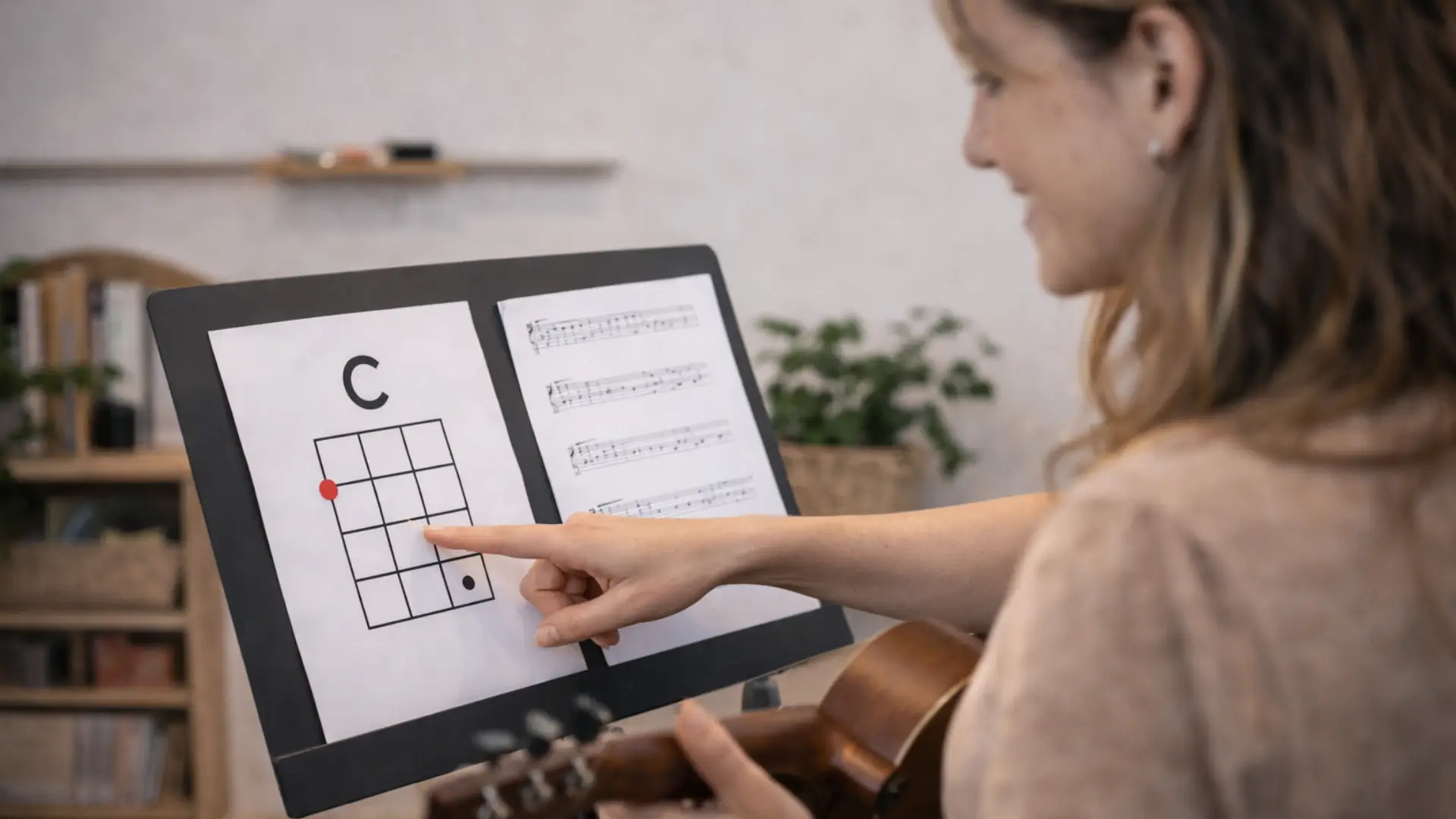 O ukulele possui quatro cordas de nylon, o que facilita o aprendizado